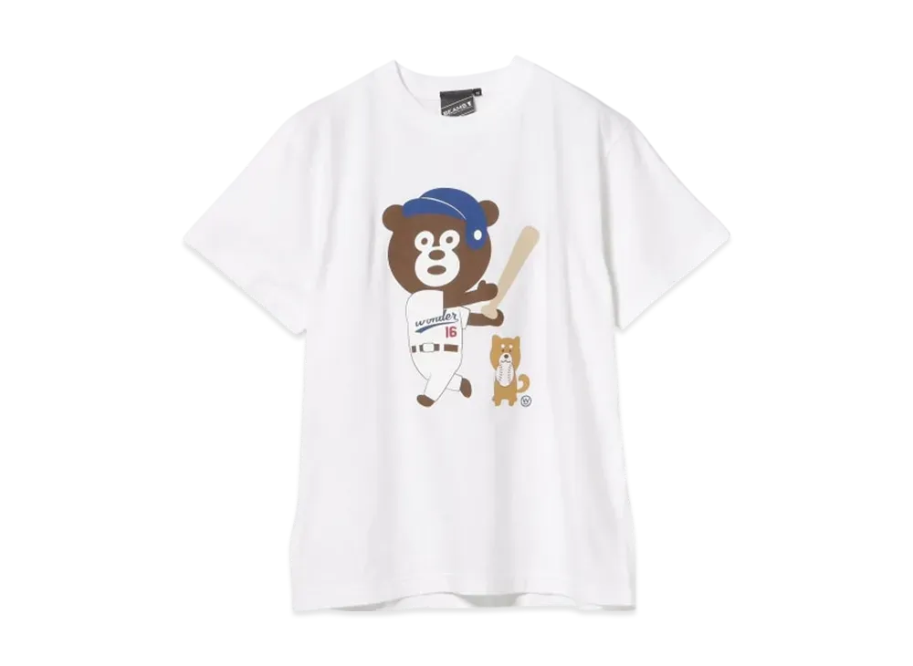 BEAMS Baseball Bear T-Shirt "White"