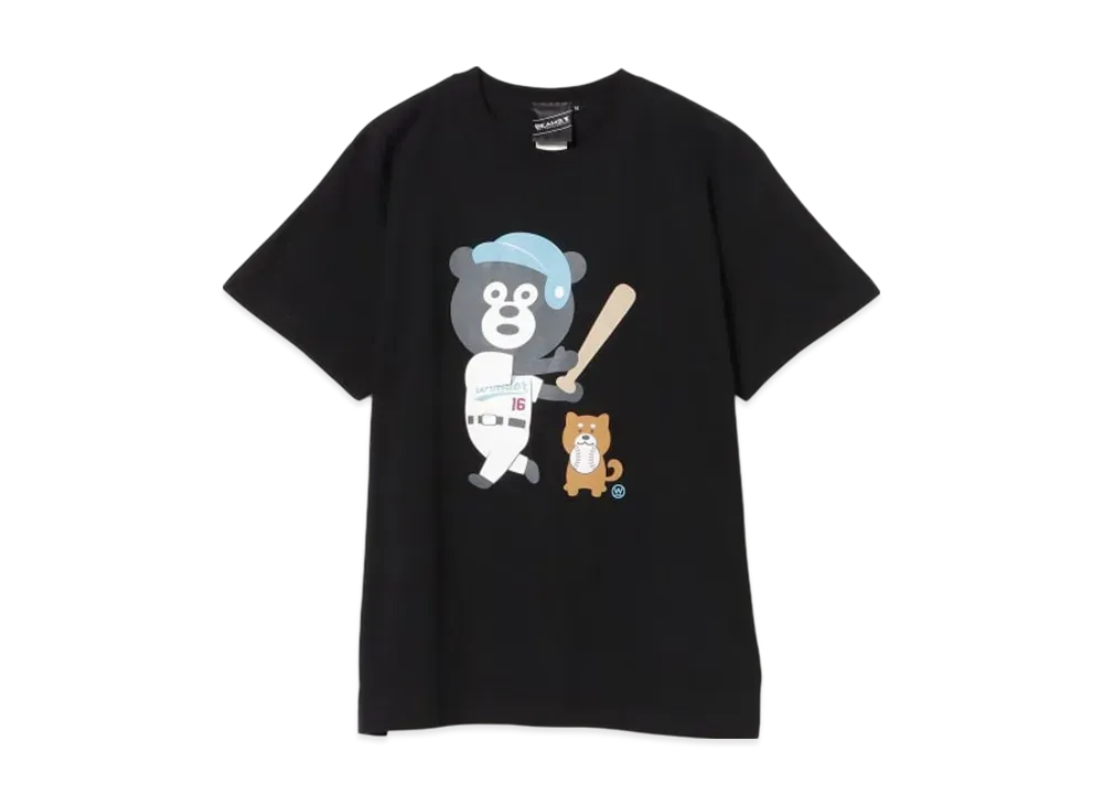 BEAMS Baseball Bear T-Shirt "Black"