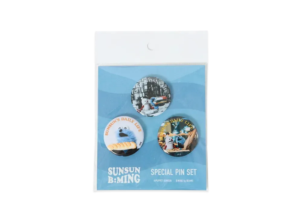 B:MING by BEAMS x PUPPET SUNSUN / Can Badge (3P) "BookStore"