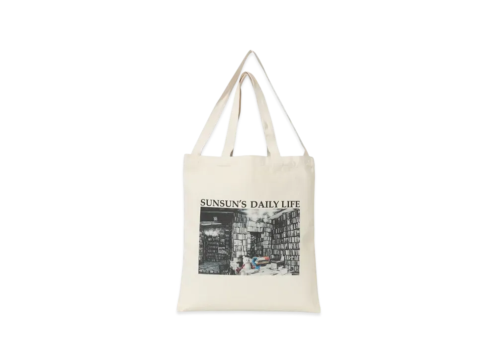 B:MING by BEAMS x PUPPET SUNSUN / Photo Print Tote Bag "BookStore"