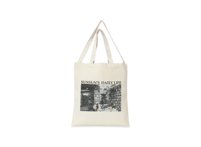 B:MING by BEAMS x PUPPET SUNSUN / Photo Print Tote Bag "BookStore"