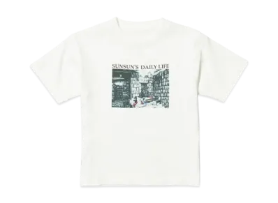 B:MING by BEAMS x PUPPET SUNSUN Kids / Fade Photo Print T-Shirt Book "OffWhite"