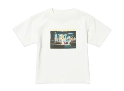 B:MING by BEAMS x PUPPET SUNSUN Kids / Fade Photo Print T-Shirt Bread "OffWhite"