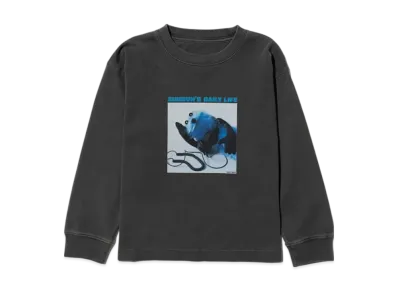 B:MING by BEAMS x PUPPET SUNSUN Kids / Fade Photo Print Long Sleeve T-Shirt Music "InkBlack"