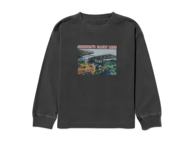 B:MING by BEAMS x PUPPET SUNSUN Kids / Fade Photo Print Long Sleeve T-Shirt Market "InkBlack"