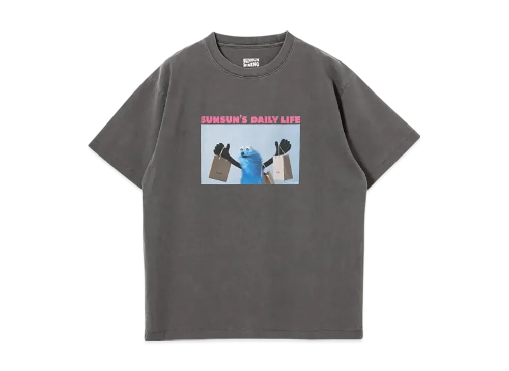 B:MING by BEAMS x PUPPET SUNSUN / Fade Photo Print T-Shirt Shop "InkBlack"