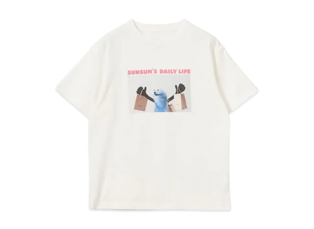 B:MING by BEAMS x PUPPET SUNSUN / Fade Photo Print T-Shirt Shop "OffWhite"