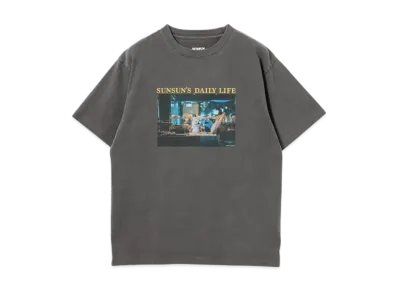 B:MING by BEAMS x PUPPET SUNSUN / Fade Photo Print T-Shirt Bread "InkBlack"