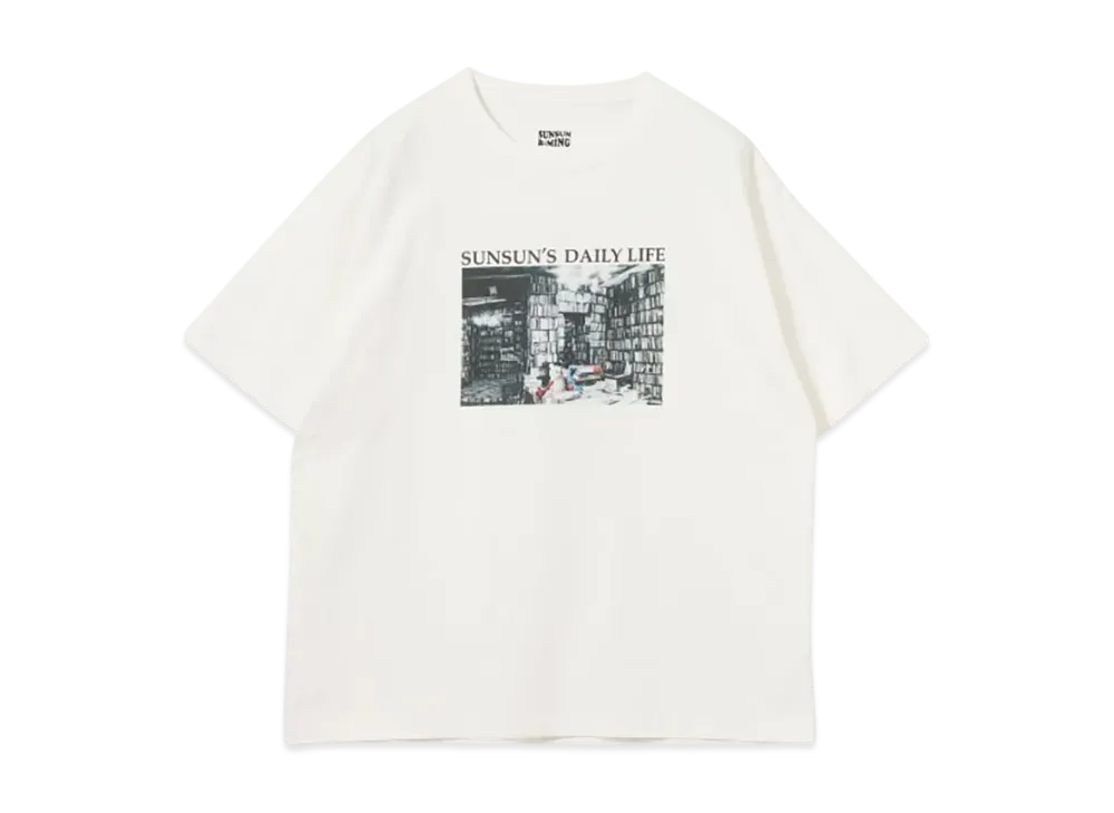 B:MING by BEAMS x PUPPET SUNSUN / Fade Photo Print T-Shirt Book "OffWhite"
