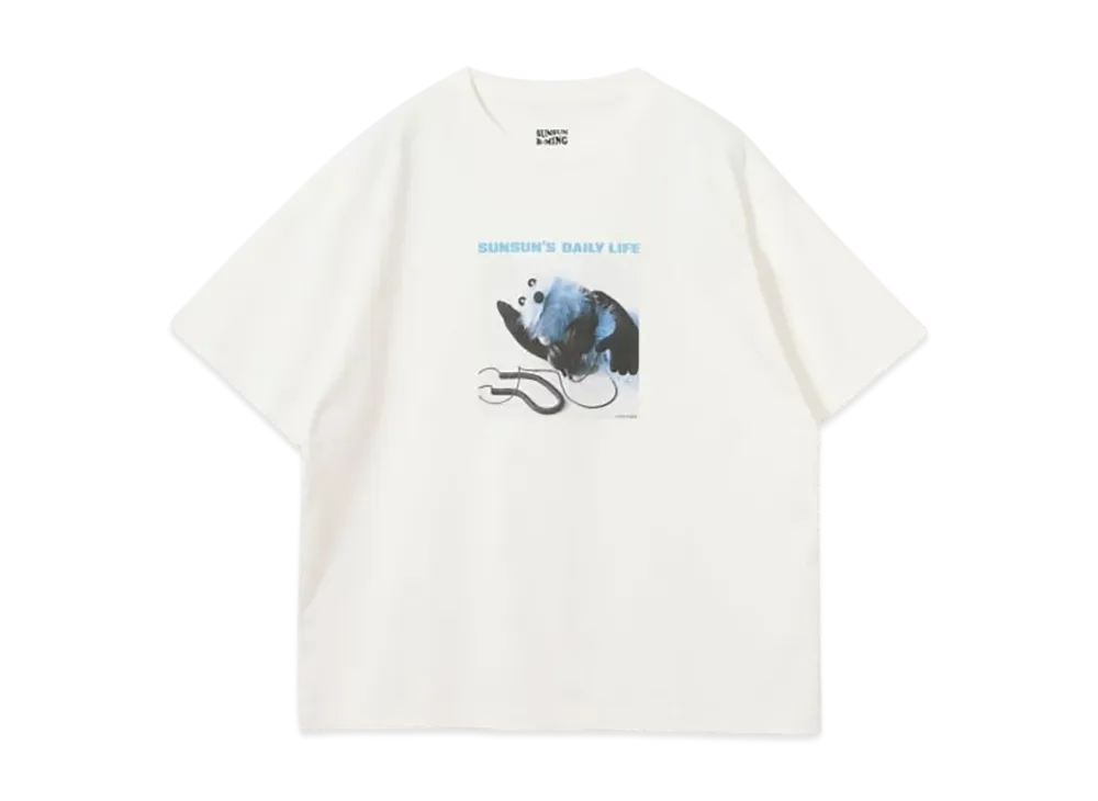 B:MING by BEAMS x PUPPET SUNSUN / Fade Photo Print T-Shirt Music "OffWhite"