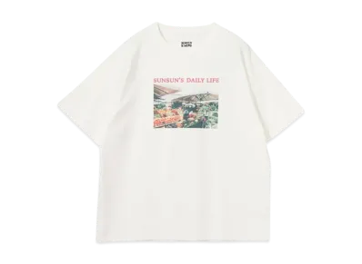 B:MING by BEAMS x PUPPET SUNSUN / Fade Photo Print T-Shirt Market "OffWhite"