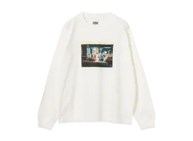 B:MING by BEAMS x PUPPET SUNSUN / Fade Photo Print Long Sleeve T-Shirt Bread "OffWhite"