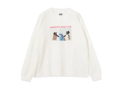 B:MING by BEAMS x PUPPET SUNSUN / Fade Photo Print Long Sleeve T-Shirt Shop "OffWhite"