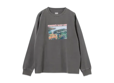 B:MING by BEAMS x PUPPET SUNSUN / Fade Photo Print Long Sleeve T-Shirt Market "InkBlack"