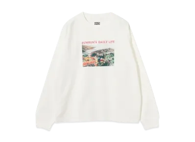 B:MING by BEAMS x PUPPET SUNSUN / Fade Photo Print Long Sleeve T-Shirt Market "OffWhite"