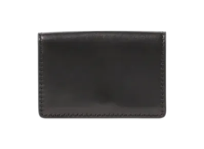BEAMS Bi-Fold Leather Card Case "Black"