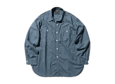 BEAMS Work Wool Plaid "Blue"