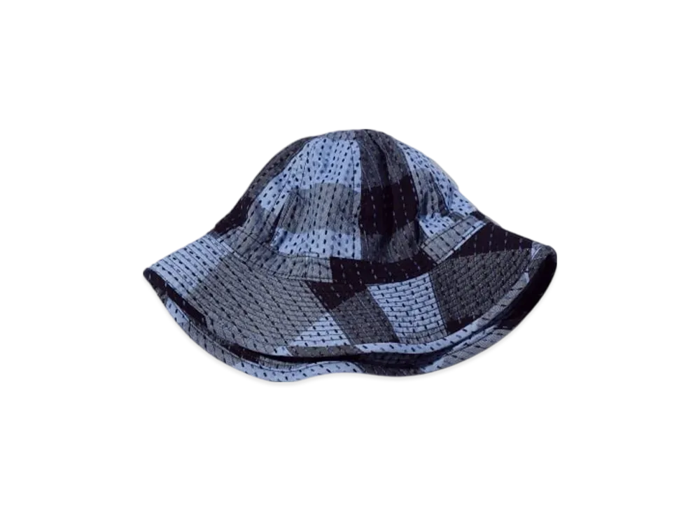 BEAMS Mil Hat SASHIKO Plaid "Indigo"