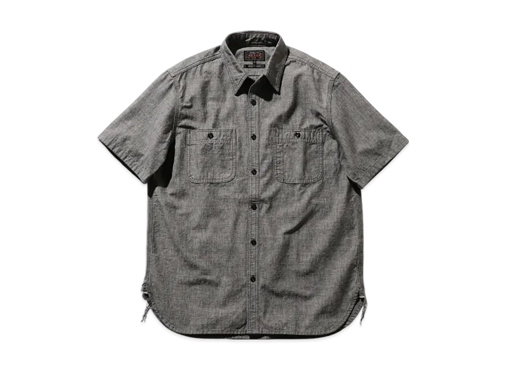 BEAMS Work Short Sleeve Indigo Chambray "Black"