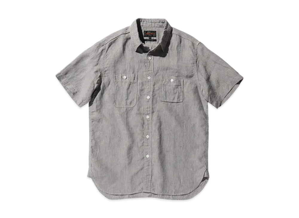 BEAMS Work Short Sleeve Linen "Stripe"