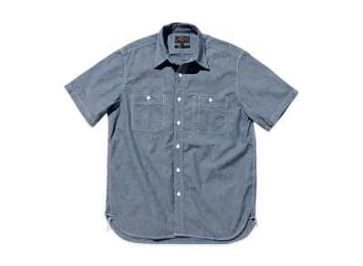 BEAMS Work Short Sleeve Chambray "Blue"