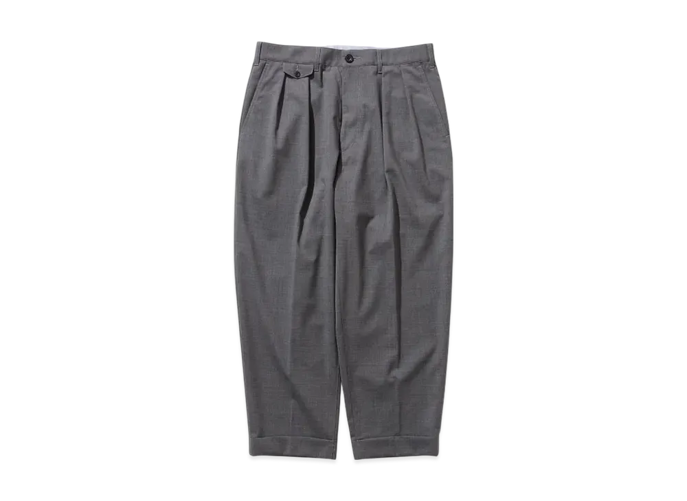 BEAMS 2 Pleats Wool Tropical "Gray"