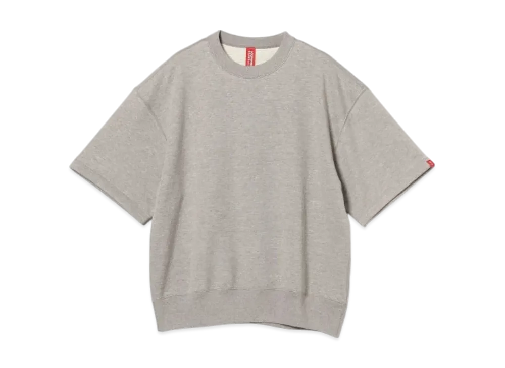BEAMS JAPAN x LOOPWHEELER Short Sleeve Crew Neck Sweatshirt "Grey"