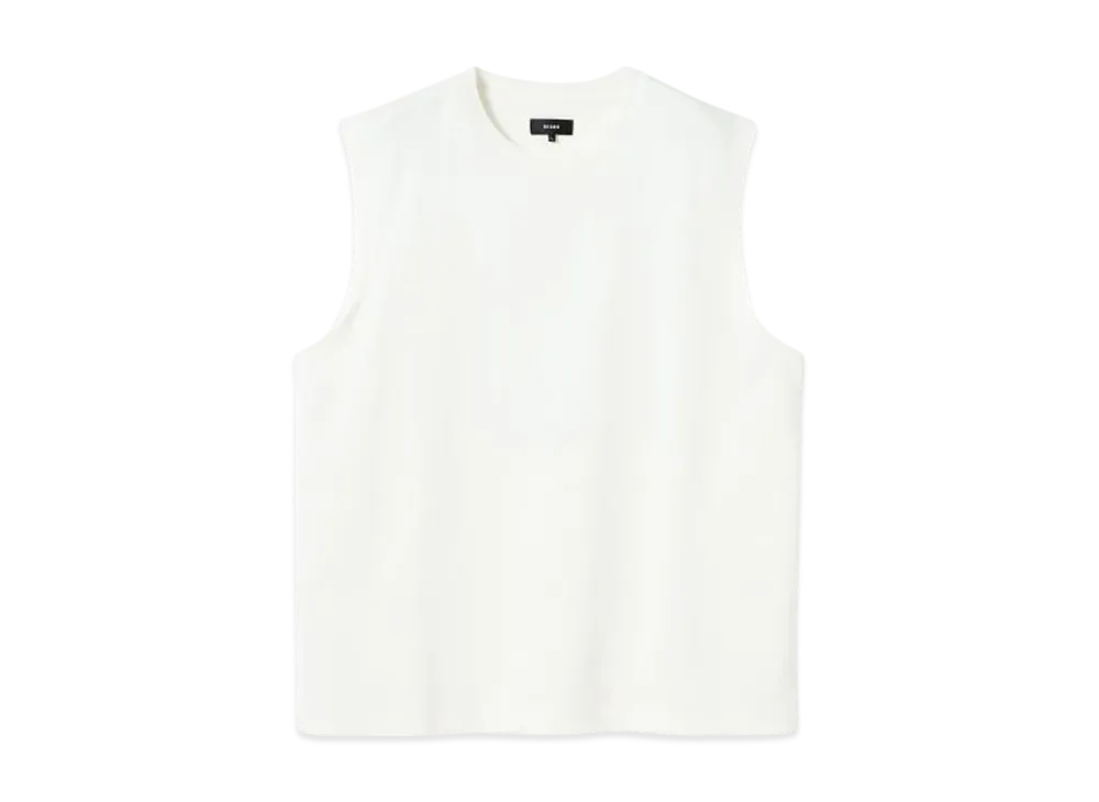 BEAMS Sleeveless Cut And Sew "White"