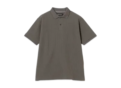 BEAMS Waffle Polo Shirt "ChacoalGray"