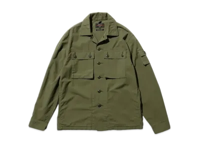 BEAMS MIL SHT-JAC Textured Ripstop "Olive"