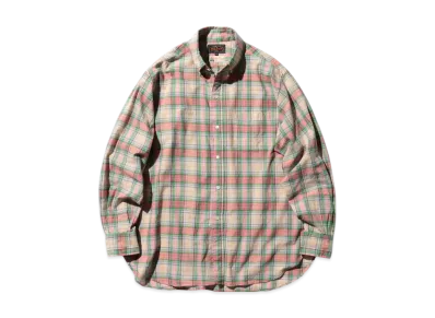 BEAMS B.D. Classic-fit Madras "Pink"