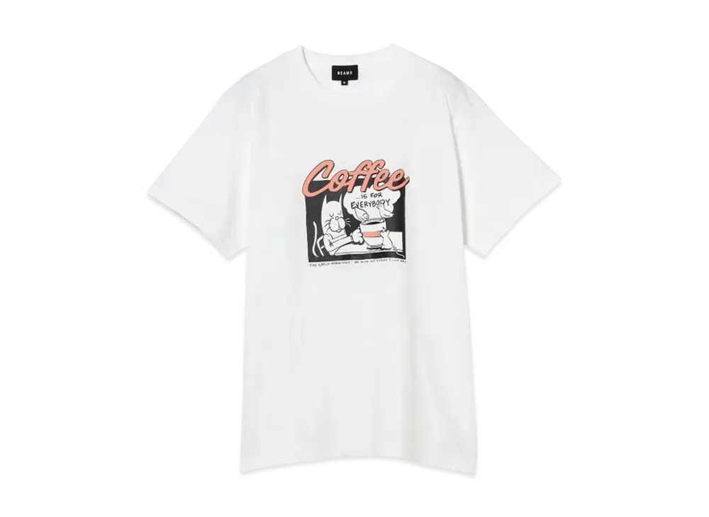 BEAMS Coffee Is For Everybody T-Shirt "White"