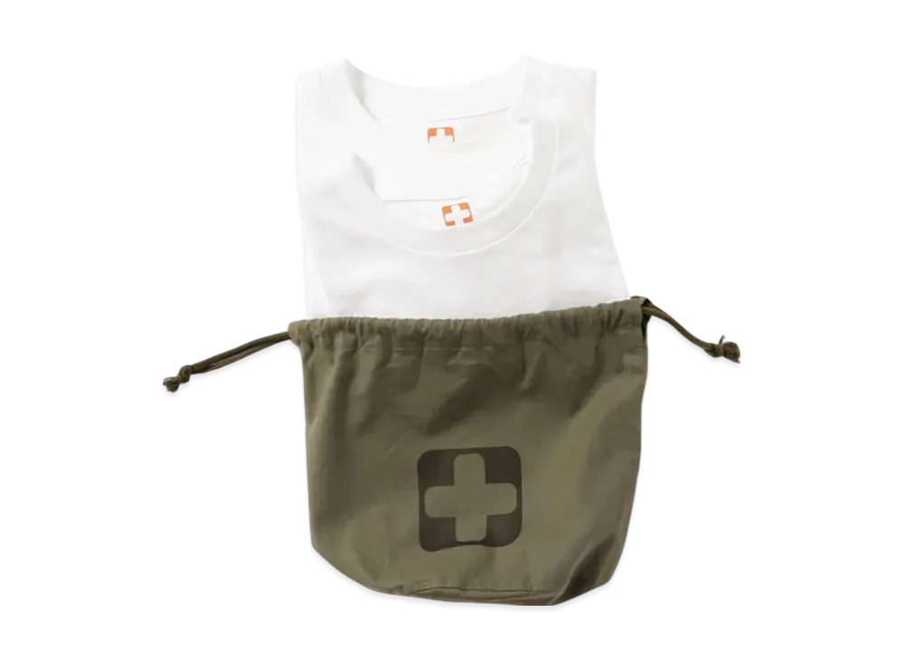 BEAMS 2 Pack Pocket Tee "White"