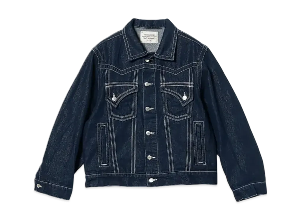 BEAMS FUTURE ARCHIVE Glitter Denim Jacket "Indigo"