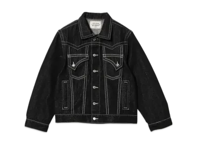 BEAMS FUTURE ARCHIVE Glitter Denim Jacket "Black"