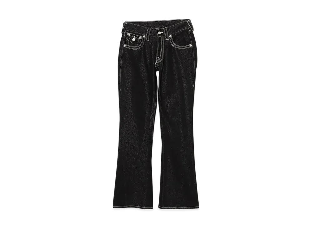 BEAMS FUTURE ARCHIVE Flare Glitter Denim "Black"