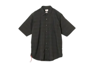 BEAMS Dotair Mesh Check Shirt "Brown"