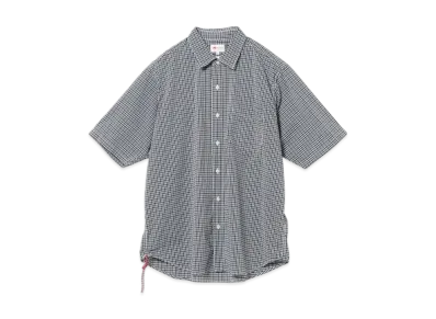 BEAMS Dotair Mesh Check Shirt "Blue"