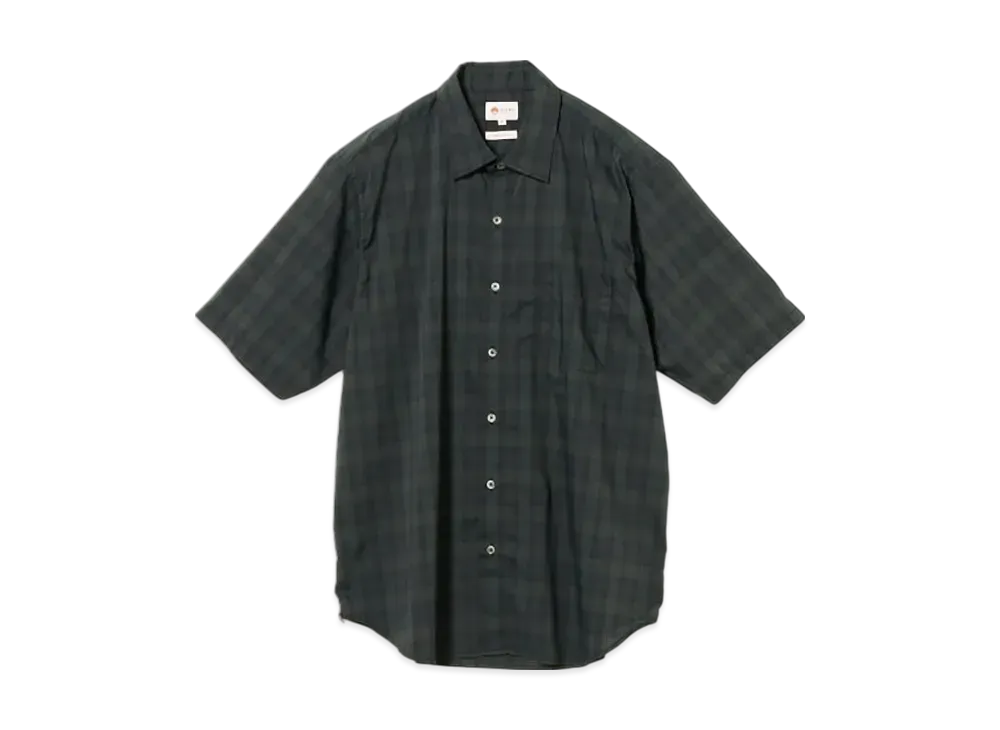 BEAMS Dotair Mesh Check Shirt "BlackWatch"