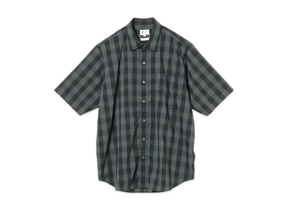 BEAMS Dotair Mesh Check Shirt "Gray"