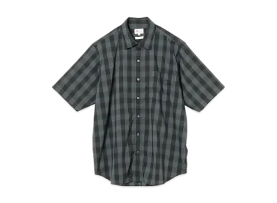 BEAMS Dotair Mesh Check Shirt "Gray"