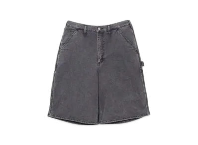 BEAMS Monster Stretch Denim Painter Shorts "UsedBlack"