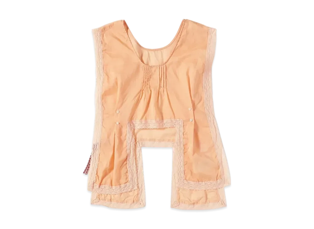 BEAMS Women Lace Bib Sleeveless "Apricot"