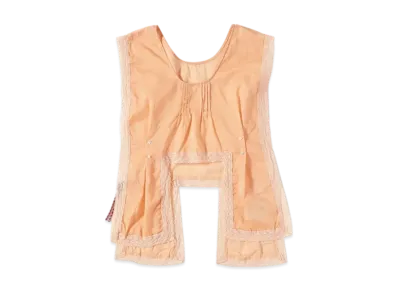 BEAMS Women Lace Bib Sleeveless "Apricot"