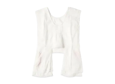 BEAMS Women Lace Bib Sleeveless "White"