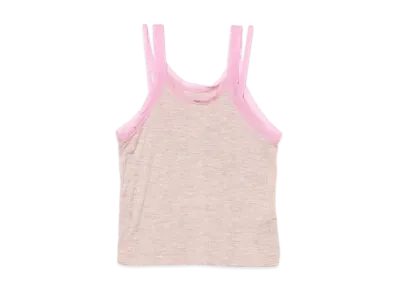 BEAMS Women Ribbed Cami Tank Top "Pink"