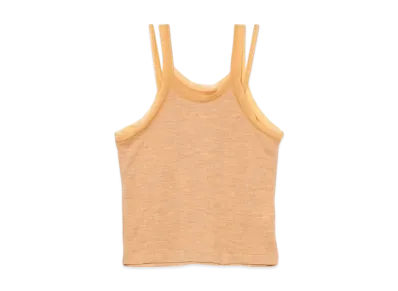 BEAMS Women Ribbed Cami Tank Top "Orange"