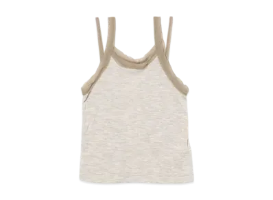 BEAMS Women Ribbed Cami Tank Top "Ivory"
