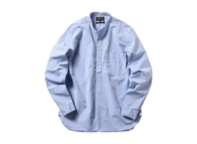 BEAMS Band Collar Pullover 120/3 Broad "Sax"