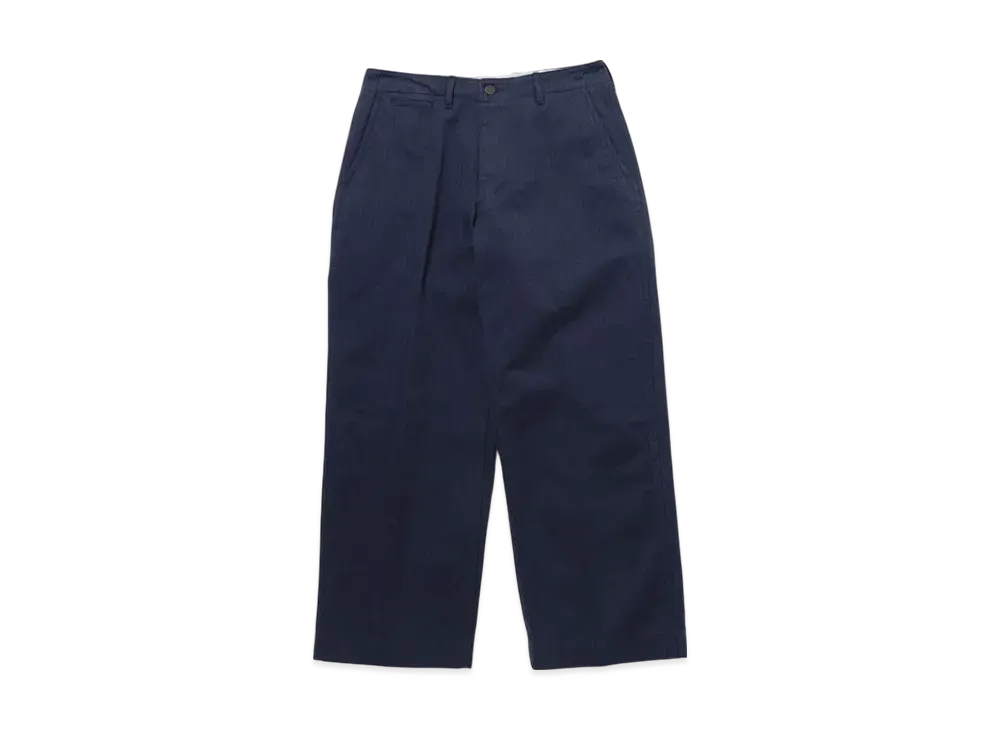 BEAMS MIL Trousers Herringbone "Navy"
